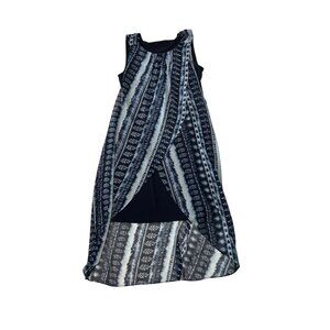 Style & Co Petite Sleeveless Navy & White Striped Maxi Dress PM 1721